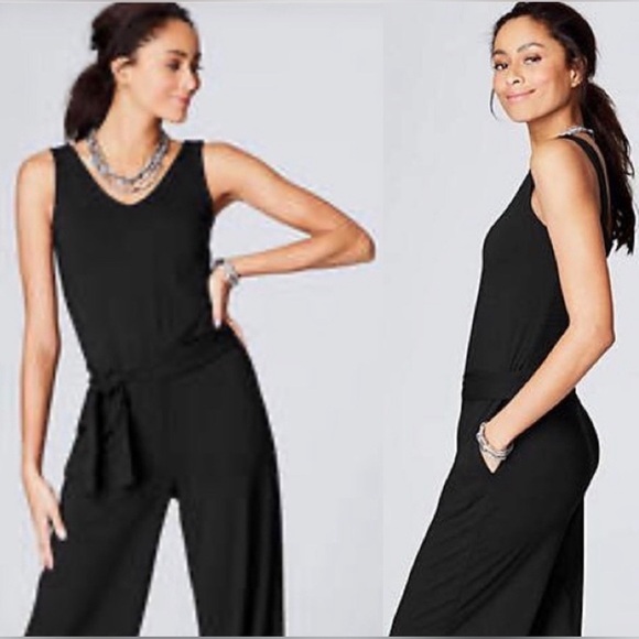 J Jill Wearever Collection Black sleeveless Jumpsuit Women's XLarge - Picture 1 of 8